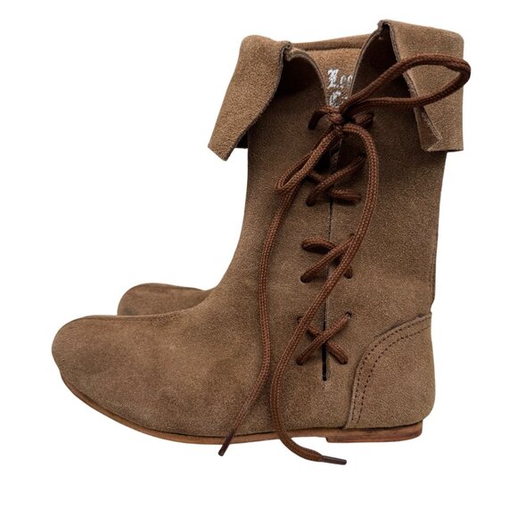 Leonardo Carbone 007 Brown Suede Medieval Cuff boots Women size EU36/US 5.5 - Picture 2 of 14